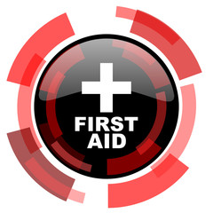 first aid red modern web icon