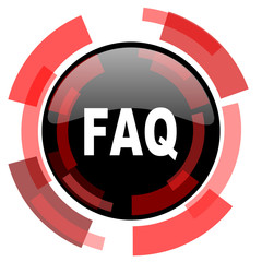 faq red modern web icon