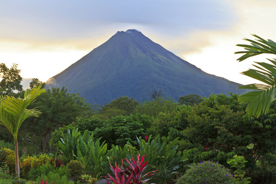 Arenal Volcano at Dusk