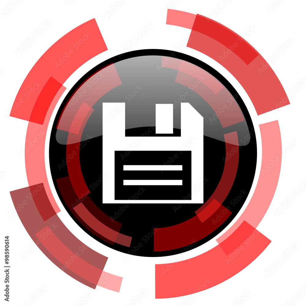 Poster disk red modern web icon