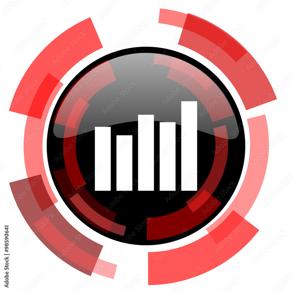 Poster graph red modern web icon