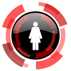 female red modern web icon