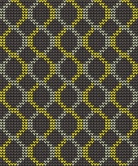 Knitted geometrical  seamless pattern. Vector EPS 10.