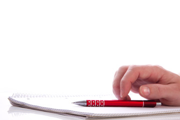 Hand , Stift, Vertrag
