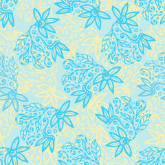 Fototapeta na wymiar Floral background. Beauty vector texture. Creative background in pastel colors for your design, wrapping paper, scrapbook