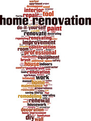 Home renovation word cloud concept. Vector illustration