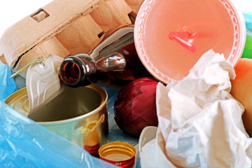 pile of rubbish, close-up