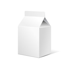 Small Milk Carton Packages Blank White. Ready For Your Design. Product Packing Vector EPS10 