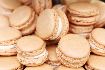 Beige macaroons background