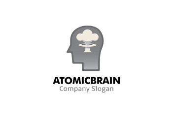 Atomic Brain Design Illustration