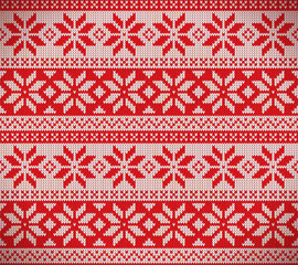 Christmas nordic seamless knitting illustration