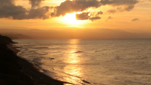 Sunset over the sea 