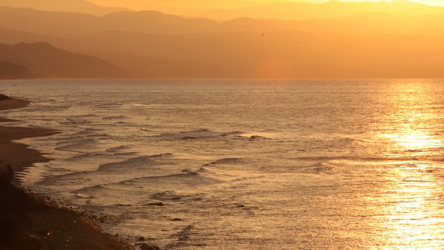 Sunset over the sea 