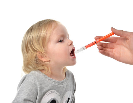 Baby Toddler Child Take An Oral Medical Suspension An Ibuprofen