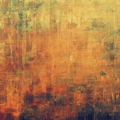 Dirty and weathered old textured background. With different color patterns: yellow (beige); brown; red (orange); green