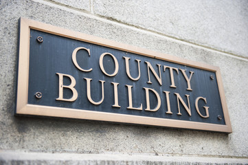 Name Plate on County Building