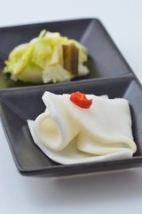 蕪と白菜の漬け物