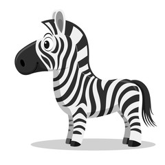 Fototapeta na wymiar Cartoon Zebra, vector