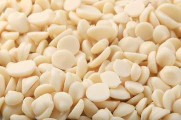 Chocolate morsels, close-up