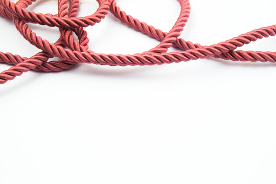 Red rope background space for your text