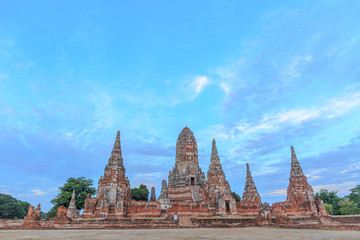 View of  Wat Chaiwatthanaram temple, Ayutthaya, Thailand 