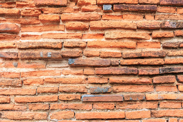 Old broken brick wall