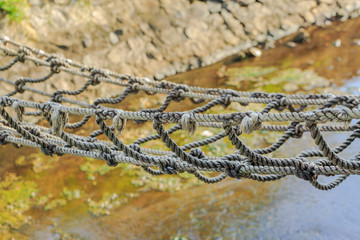 climb net rope close up background and textures