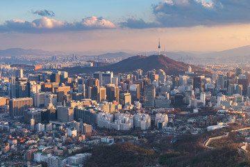 Seoul City Skyline, The best view of South Korea. - 98601683