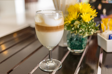 Hot Latte in glass