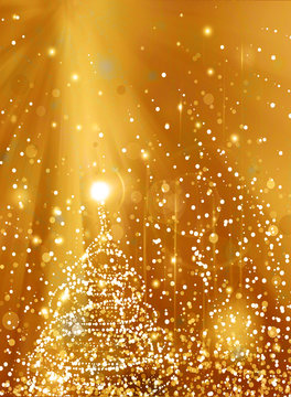 Abstract holiday background, beautiful shiny Christmas lights