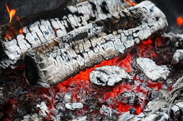 irewood ash after fire