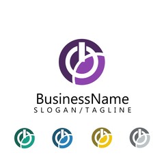 Power Button Computer logo icon Vector