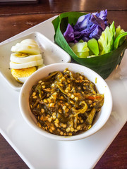 vegetable paste with boiled egg and vegetable