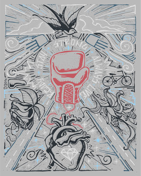Stay strong illustration