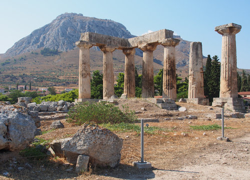 Ruines de Temple Apollon &agrave; Corinthe