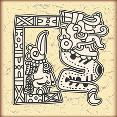 Ornament in style of the Maya