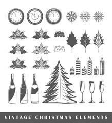 Set of silhouettes a Christmas