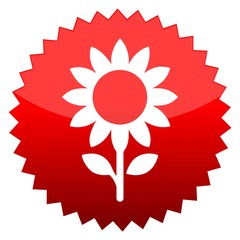Red sun sign sunflower
