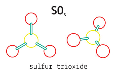SO3 sulfur trioxide molecule