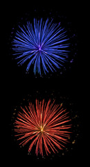 Set of fireworks