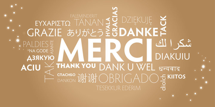 merci multilingue - dor&eacute;e