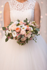 bridal bouquet in hands