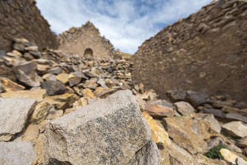 Fototapeta na wymiar Ruins of the ancient village of San Antonio de Lipez in Bolivia