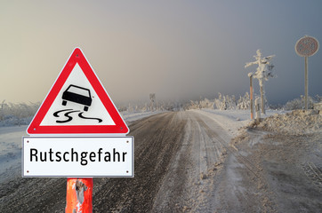 Achtung Rutschgefahr