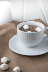 Cocoa drink with marshmallows
