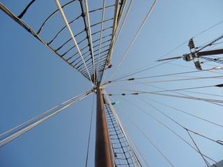 Obraz premium Takelage eines Segelschiffs