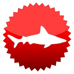 Red sun sign shark