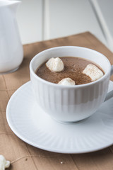 Cocoa drink with marshmallows