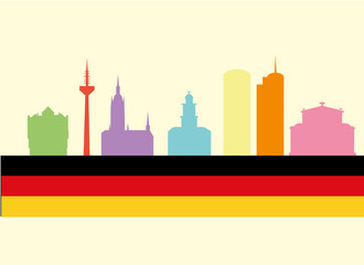Obraz premium frankfurt city skyline in Germany