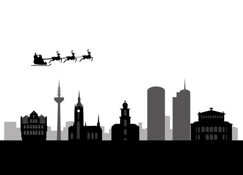 santa flying frankfurt © robcartorres